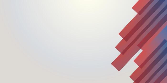 White background with red and blue stripes in symmetrical gradient. vector