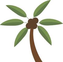 palma árbol ilustración en dibujos animados diseño. vector