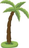 ilustración de tropical palma árbol con dibujos animados estilo vector