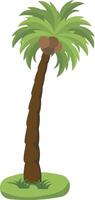 ilustración de tropical palma árbol con dibujos animados estilo. vector