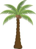 ilustración de tropical palma árbol en dibujos animados estilo vector