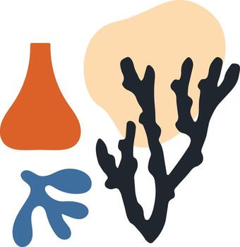 Abstract Matisse Element. Illustration in Flat Design. vector