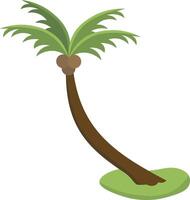 ilustración de tropical palma árbol con dibujos animados estilo. aislado en blanco antecedentes vector