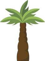 ilustración de tropical palma árbol en dibujos animados diseño. vector