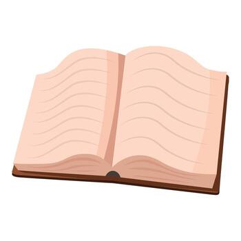 Open book displaying blank pages for text or images vector