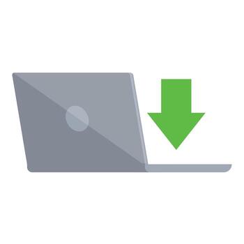 Downloading data to laptop, efficient file transfer process vector