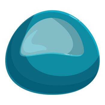 Glossy blob reflecting light on white background vector