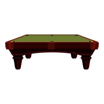 Empty billiard table displaying green surface and wooden structure vector