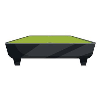 Billiard table with green surface displaying gaming potential vector