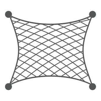 Fishing net with floats forming a geometric shape vector