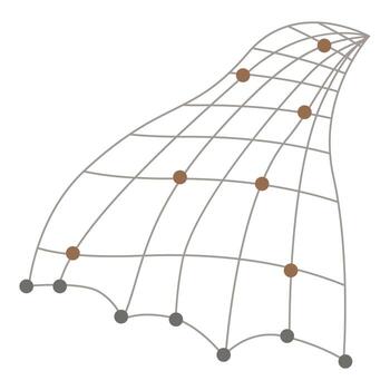 resumen cuadrícula con nodos en expansión dentro espacio representando conexiones y datos fluir vector