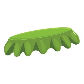 Large green floating platform resembling a lily pad in a cartoon style vector