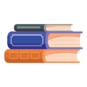 apilar de vistoso libros formando un pequeño pila promoviendo leyendo y educación vector