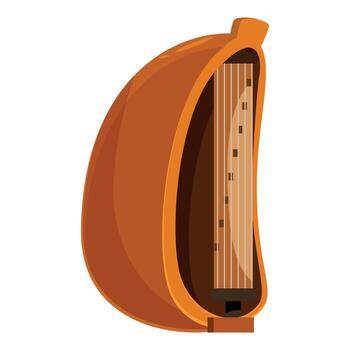 kora musical instrumento mostrando sus caja de resonancia y instrumentos de cuerda vector