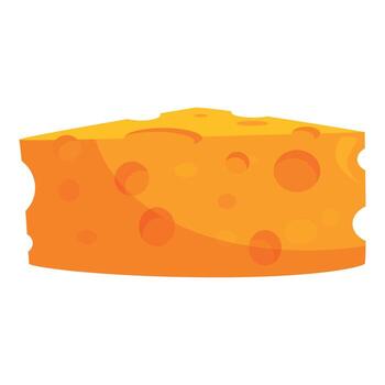 Triangular piece of swiss cheese with holes displaying texture and flavor vector