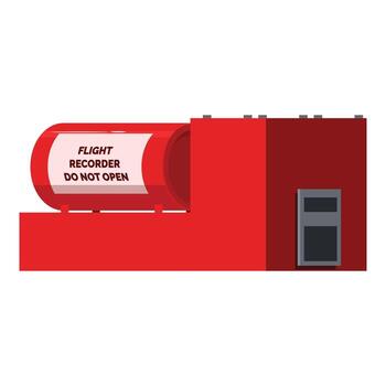 vuelo grabadora entrando asegurado habitación para datos análisis vector