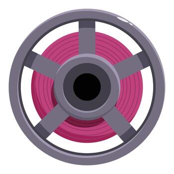 rosado filamento en un carrete para 3d impresión fusionado declaración modelado vector