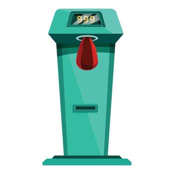 Punching machine showing high score displaying power level vector