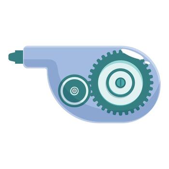 Correction tape dispenser with visible mechanism, correcting mistakes with ease vector