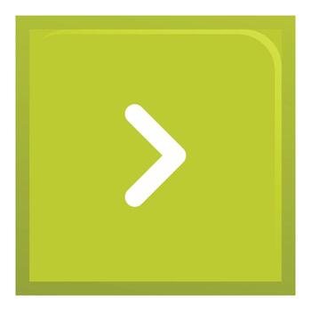 White arrow pointing right on green square button vector