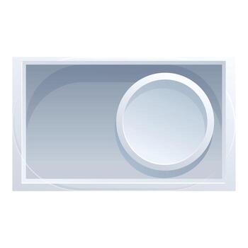 Modern empty showcase with round podium displaying new product vector