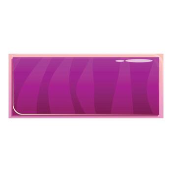 Long purple glossy game button showing abstract wavy pattern vector