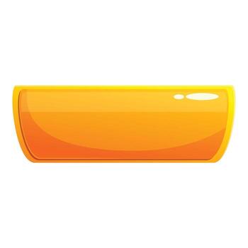 Orange rounded rectangle button showing a user interface element vector
