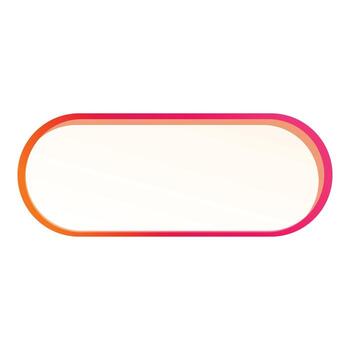 Rounded rectangle with orange and pink gradient border framing empty white space vector