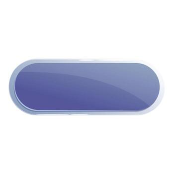 Glossy oval button creating user interface element vector