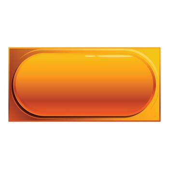 Golden rounded rectangle button inviting user interaction vector