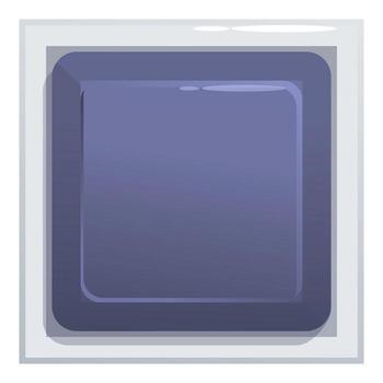 Blank rectangular button with rounded corners and a slight gradient effect vector