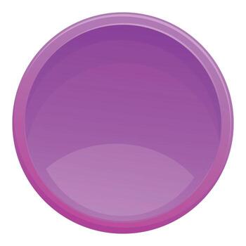 Glossy purple button creating vibrant user interface element vector