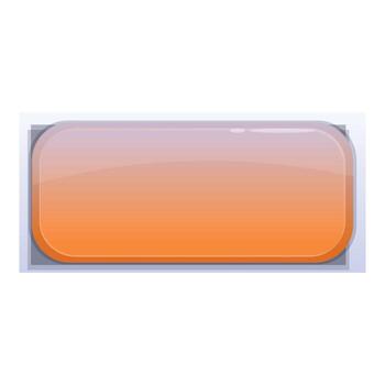 Orange rounded rectangle button showing gradient effect vector