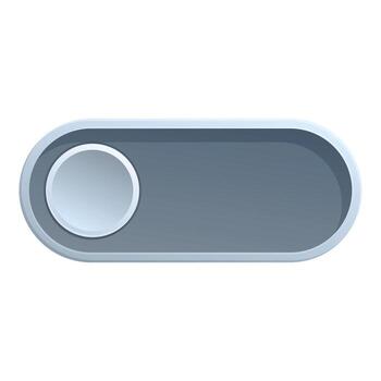 On off toggle switch button showing power control vector