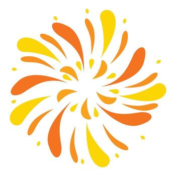 arremolinándose fuegos artificiales monitor creando un festivo atmósfera vector