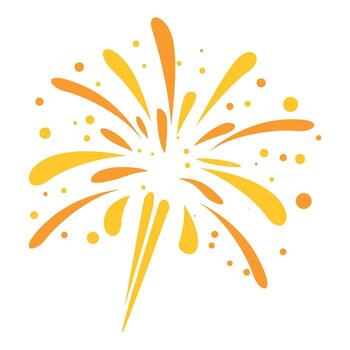 fuegos artificiales explotando creando hermosa dorado chispas y ligero vector