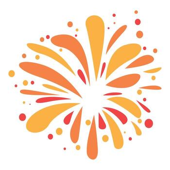 fuegos artificiales explotando creando un vistoso chapoteo en el noche cielo vector