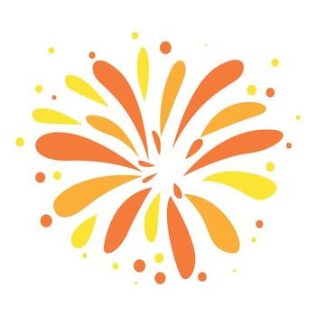 fuegos artificiales explotando creando un vistoso y festivo monitor esclarecedor noche cielo vector