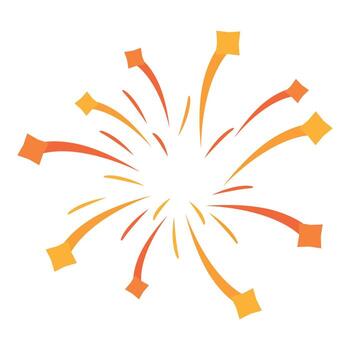 Brightly colored fireworks exploding in the sky vector