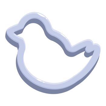 Bird shaped cookie cutter creating baking memories vector