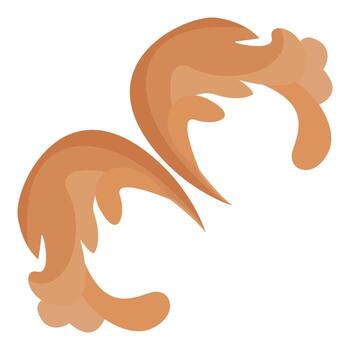 dos naranja resumen formas creando un decorativo modelo vector