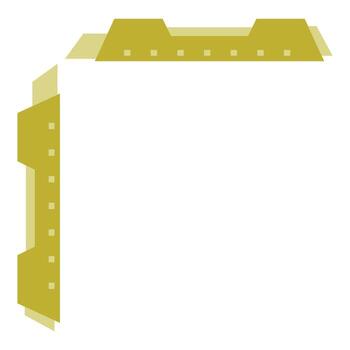 Yellow folder corner creating white space for text or design vector