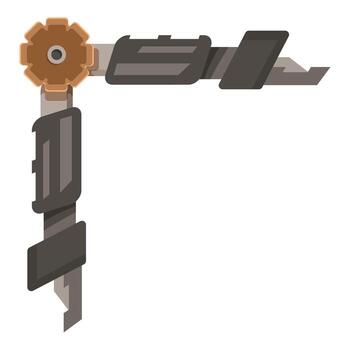 robótico brazo con engranaje giratorio y Moviente objetos vector