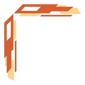 Abstract geometric shapes creating dynamic corner design vector