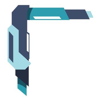 Futuristic abstract element forming a corner design vector