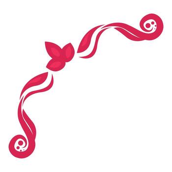 elegante rojo floral esquina florece creando un marco para texto o imágenes vector