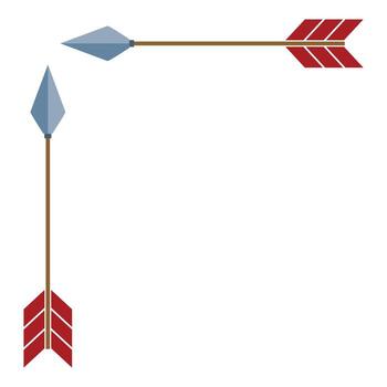 Two arrows pointing in different directions, minimalist design vector