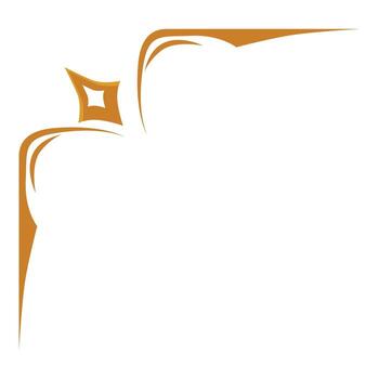 Elegant golden corner border adding a touch of sophistication vector