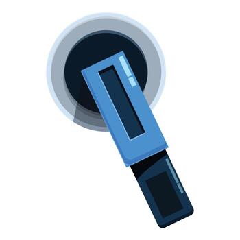 Electronic key opening smart lock using wireless technology vector