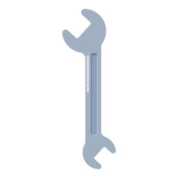 Adjustable wrench isolated on white background representing fixing and repairing vector
